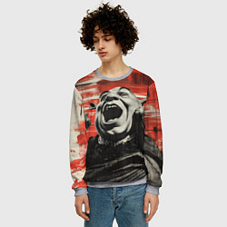 Свитшот мужской Шрек радуется, цвет: 3D-меланж — фото 2