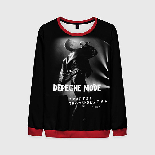 Мужской свитшот Depeche Mode - Music for the Masses tour / 3D-Красный – фото 1