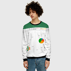 Свитшот мужской Таблица с ошибками - текстура, цвет: 3D-черный — фото 2