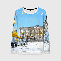 Свитшот мужской Новогодний день в Москве, цвет: 3D-белый