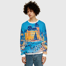 Свитшот мужской Московские новогодние каникулы, цвет: 3D-белый — фото 2