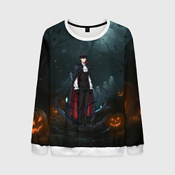 Свитшот мужской Вампир Сон Джин-Ву - Поднятие уровня в одиночку ан, цвет: 3D-белый