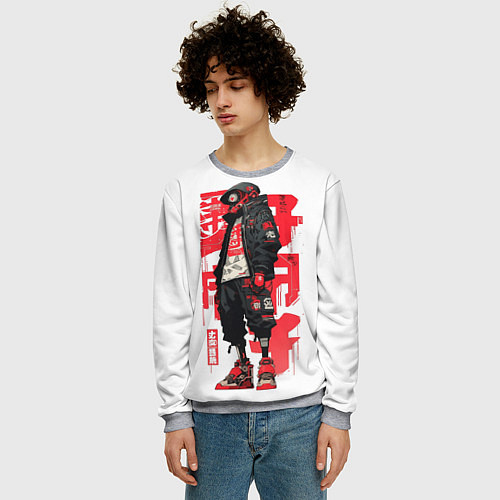 Мужской свитшот Bot raven / 3D-Меланж – фото 3