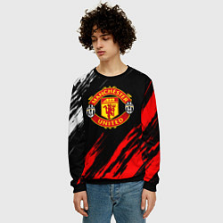 Свитшот мужской Манчестер Юнайтед x Ювентус краски, цвет: 3D-черный — фото 2