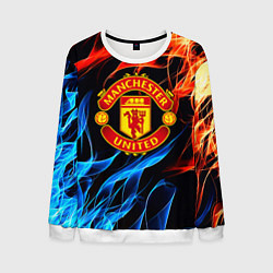 Свитшот мужской Манчестер Юнайтед огонь битва, цвет: 3D-белый