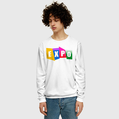 Мужской свитшот Expo Выстовка / 3D-Белый – фото 3