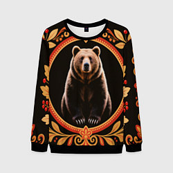 Мужской свитшот Медведь в орнаменте