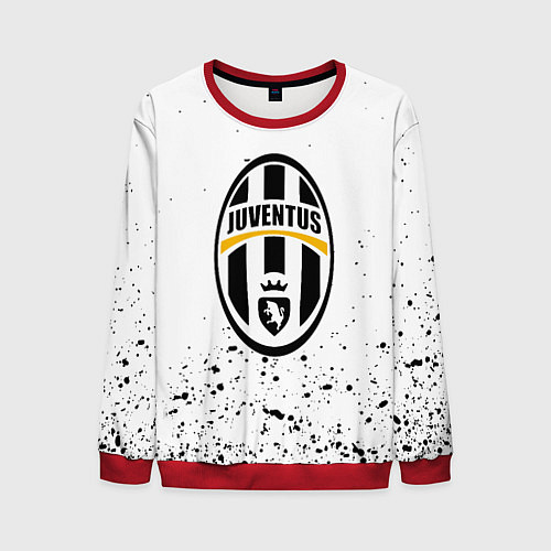 Мужской свитшот Juventus краски текстура всплеск / 3D-Красный – фото 1