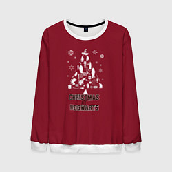 Свитшот мужской Рождество в Хогвартс, цвет: 3D-белый