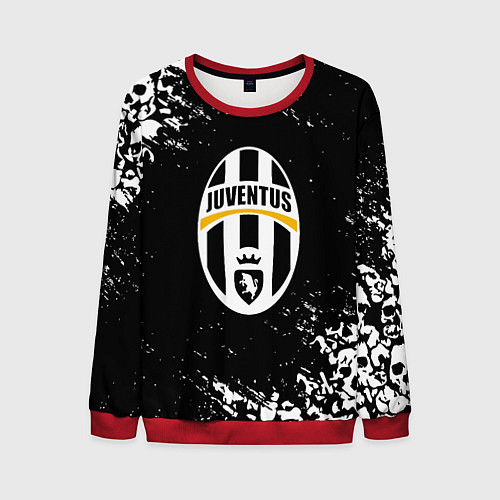 Мужской свитшот Ювентус черепа краски / 3D-Красный – фото 1