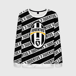 Свитшот мужской Ювентус полосы линии спорт, цвет: 3D-белый