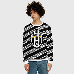 Свитшот мужской Ювентус полосы линии спорт, цвет: 3D-белый — фото 2