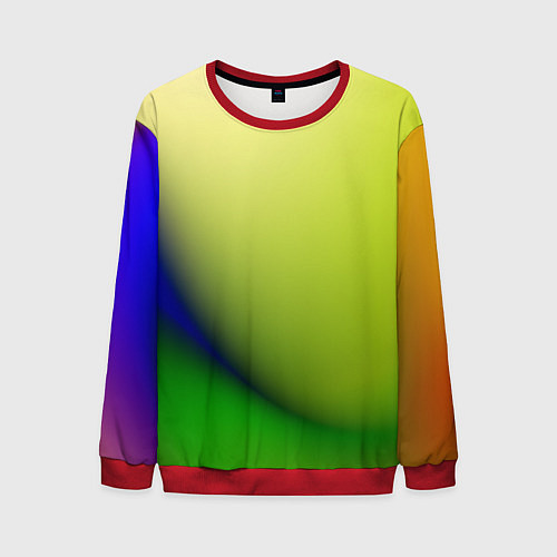 Мужской свитшот The color is multicolored / 3D-Красный – фото 1