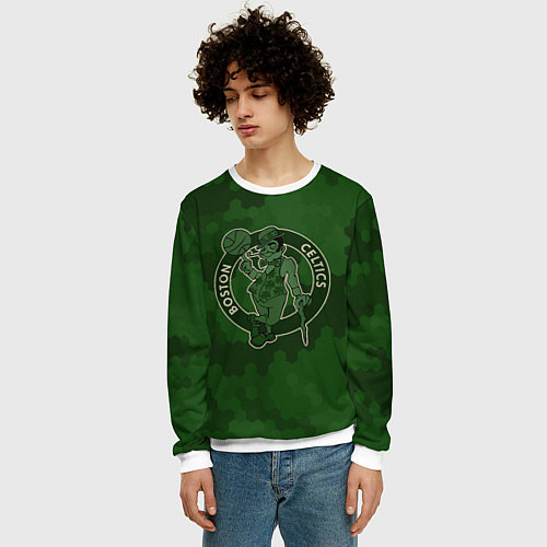 Мужской свитшот NBA Celtics camo / 3D-Белый – фото 3