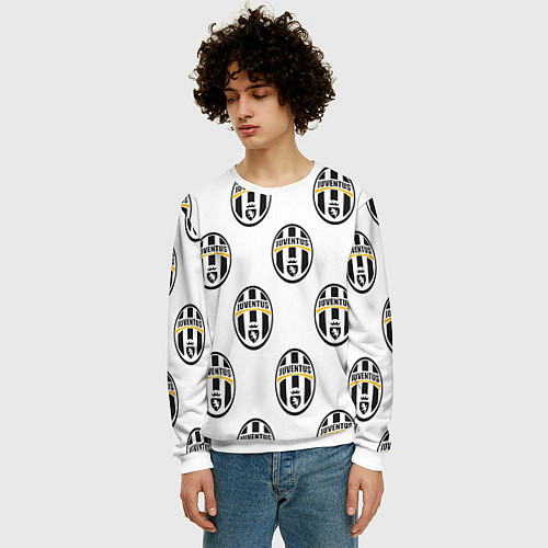 Мужской свитшот Juventus Pattern / 3D-Белый – фото 3