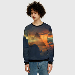 Свитшот мужской 30 seconds to mars, цвет: 3D-черный — фото 2