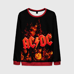 Свитшот мужской AC/DC Flame, цвет: 3D-красный