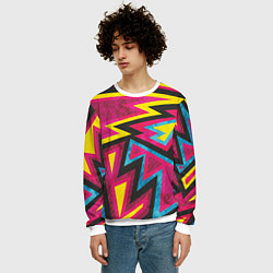 Свитшот мужской Геометрия, цвет: 3D-белый — фото 2