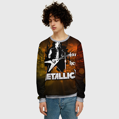 Мужской свитшот Metallica: James Hetfield / 3D-Меланж – фото 3