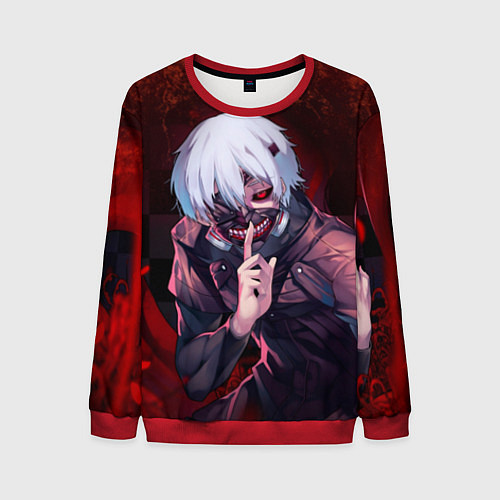 Мужской свитшот Токийский Гуль / 3D-Красный – фото 1