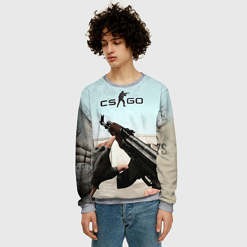 Мужской свитшот Counter-Strike: De Dust / 3D-Меланж – фото 3