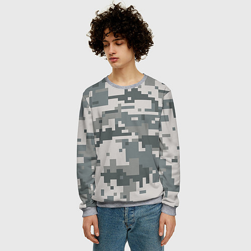 Мужской свитшот Камуфляж / 3D-Меланж – фото 3
