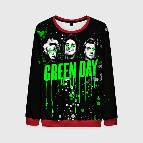 Мужской свитшот Green Day: Acid Colour / 3D-Красный – фото 1