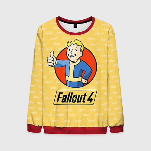 Мужской свитшот Fallout 4: Pip-Boy / 3D-Красный – фото 1