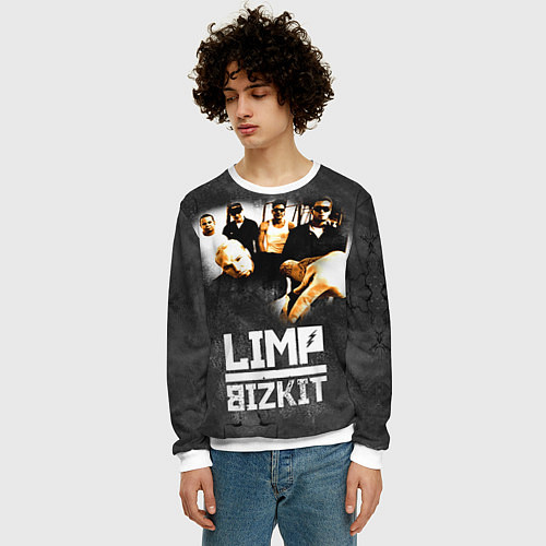 Мужской свитшот Limp Bizkit: Rock in to you / 3D-Белый – фото 3