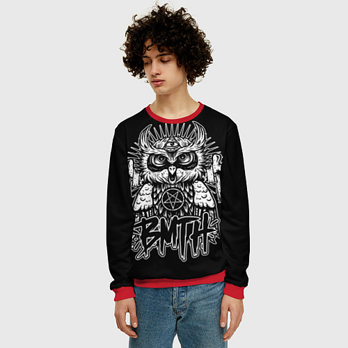 Мужской свитшот BMTH Owl / 3D-Красный – фото 3