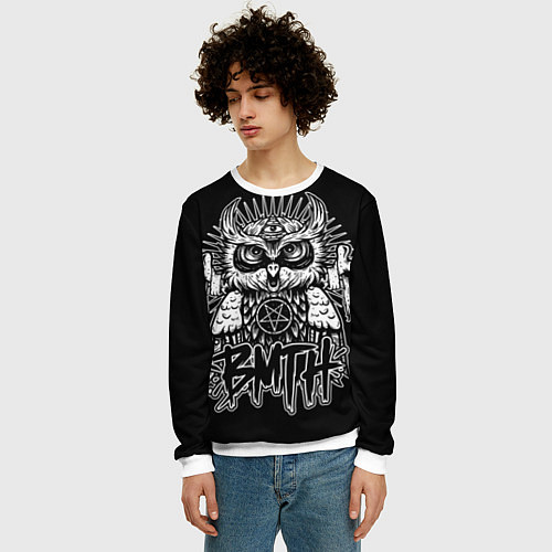 Мужской свитшот BMTH Owl / 3D-Белый – фото 3