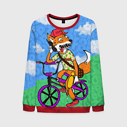 Свитшот мужской Drop Dead: Wild Fox, цвет: 3D-красный