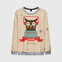 Мужской свитшот Сова в наушниках
