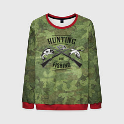 Свитшот мужской Hunting & Fishing, цвет: 3D-красный