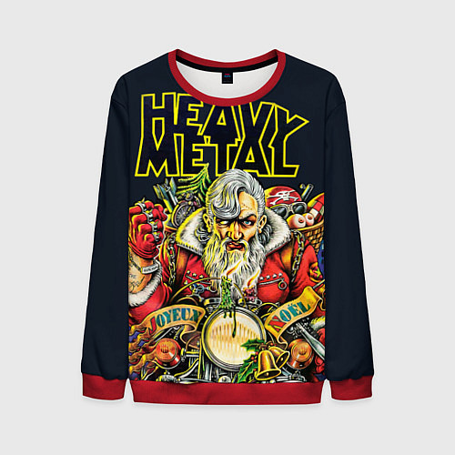 Мужской свитшот Heavy Metal Santa / 3D-Красный – фото 1