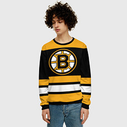 Свитшот мужской Boston Bruins цвета 3D-черный — фото 2