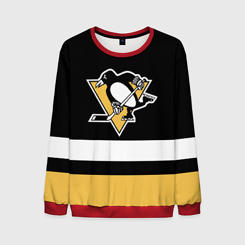 Мужской свитшот Pittsburgh Penguins: Black / 3D-Красный – фото 1