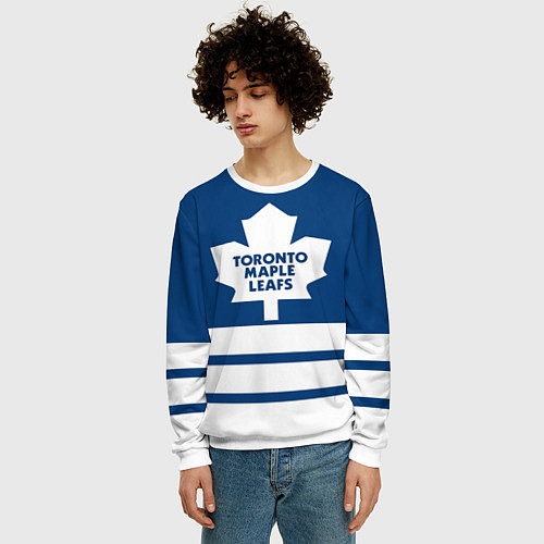 Мужской свитшот Toronto Maple Leafs / 3D-Белый – фото 3