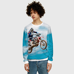 Свитшот мужской Эндуро, цвет: 3D-белый — фото 2