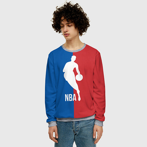 Мужской свитшот Эмблема NBA / 3D-Меланж – фото 3