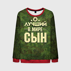 Свитшот мужской Лучший в мире сын, цвет: 3D-красный