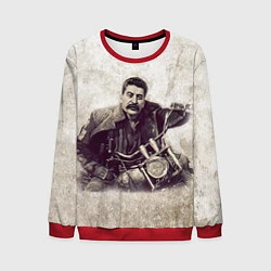 Свитшот мужской Сталин байкер, цвет: 3D-красный