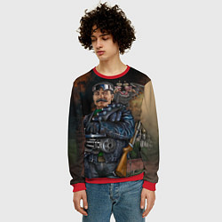 Свитшот мужской Сталин военный, цвет: 3D-красный — фото 2