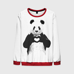 Свитшот мужской Panda Love, цвет: 3D-красный