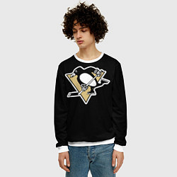 Свитшот мужской Pittsburgh Penguins: Malkin, цвет: 3D-белый — фото 2