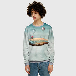 Свитшот мужской Летящий кит, цвет: 3D-меланж — фото 2
