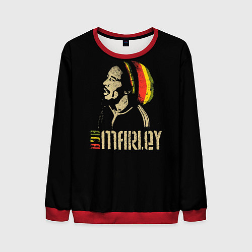 Мужской свитшот Bob Marley / 3D-Красный – фото 1