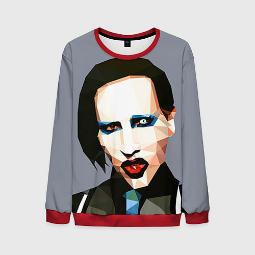 Мужской свитшот Mаrilyn Manson Art / 3D-Красный – фото 1