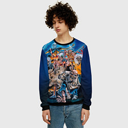 Свитшот мужской Iron Maiden: Skeletons, цвет: 3D-черный — фото 2