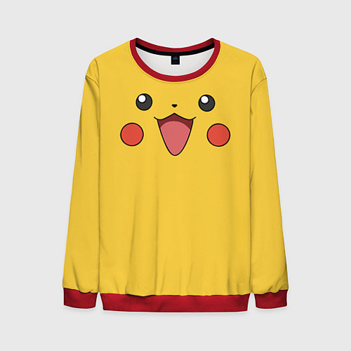 Мужской свитшот Пикачу / 3D-Красный – фото 1
